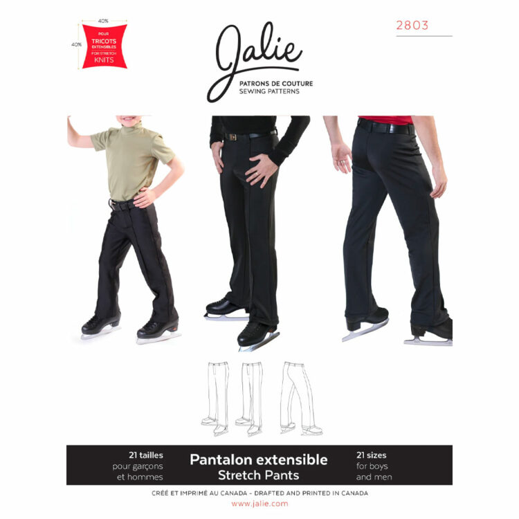 Sewing Pattern Jalie 2914 - Men's & Boys' Gymnastics Pants and Shorts