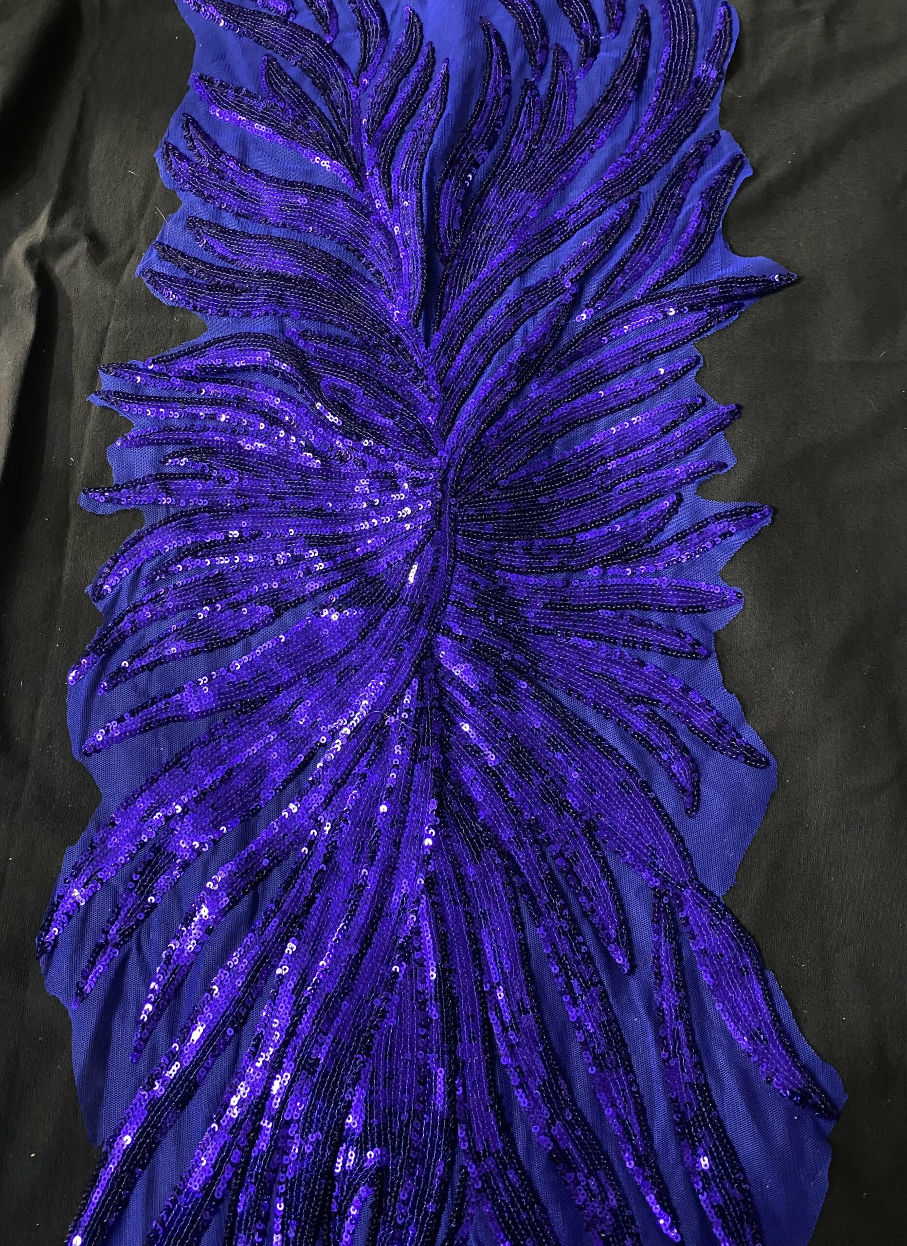 Extra Large Cobalt Blue Sequin Patch - Bespoke Dancewear
