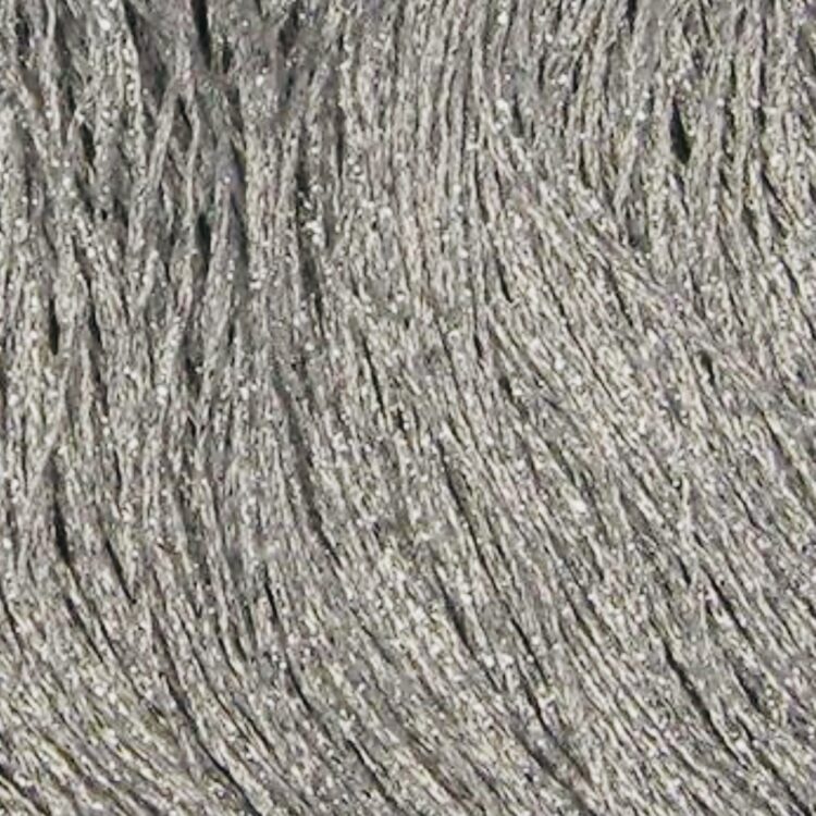 Stretch Metallic Fringing (30cm) - Metallic Silver