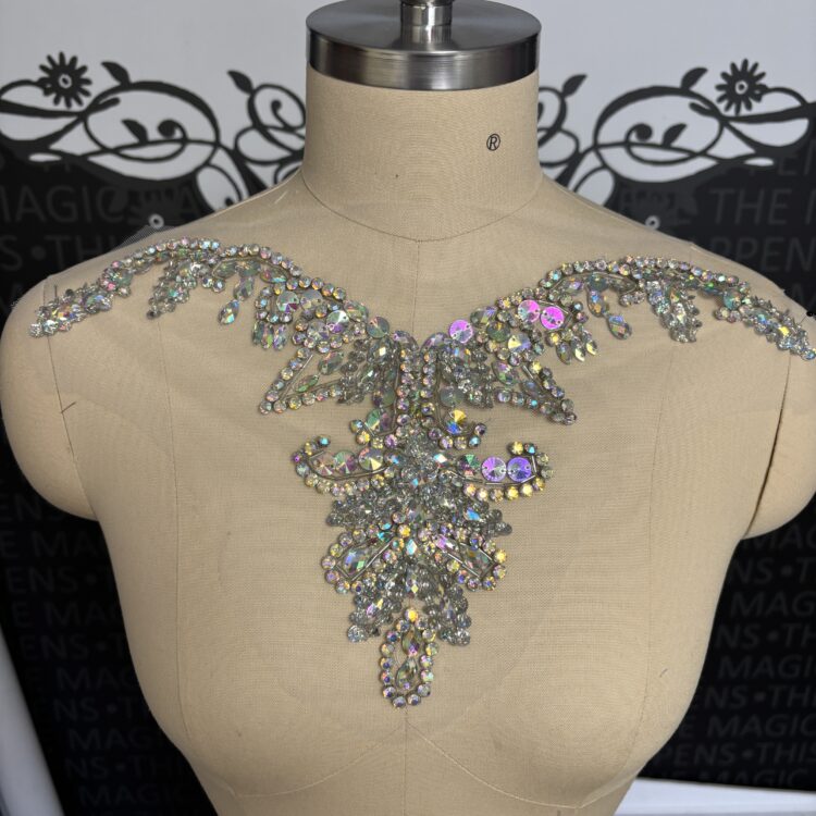 Crystal Rhinestone applique patch - Crystal AB