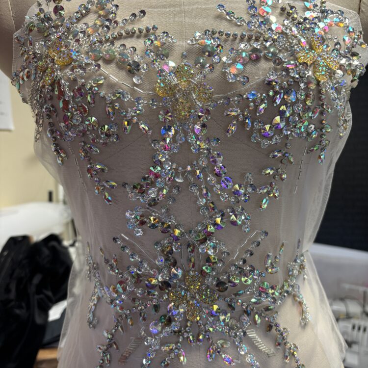 Crystal Ab Applique patch - 13" x 13"