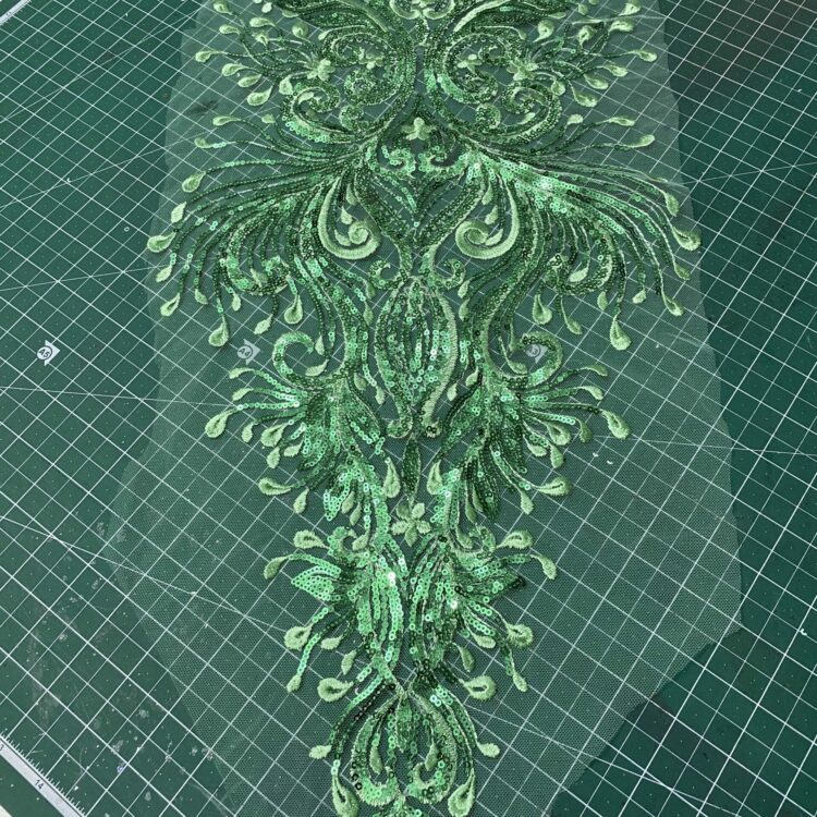 Sequin Patch (61cm x 20cm) - Light Green