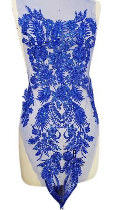 Large Sequin Sew-On Patch - Royal Blue