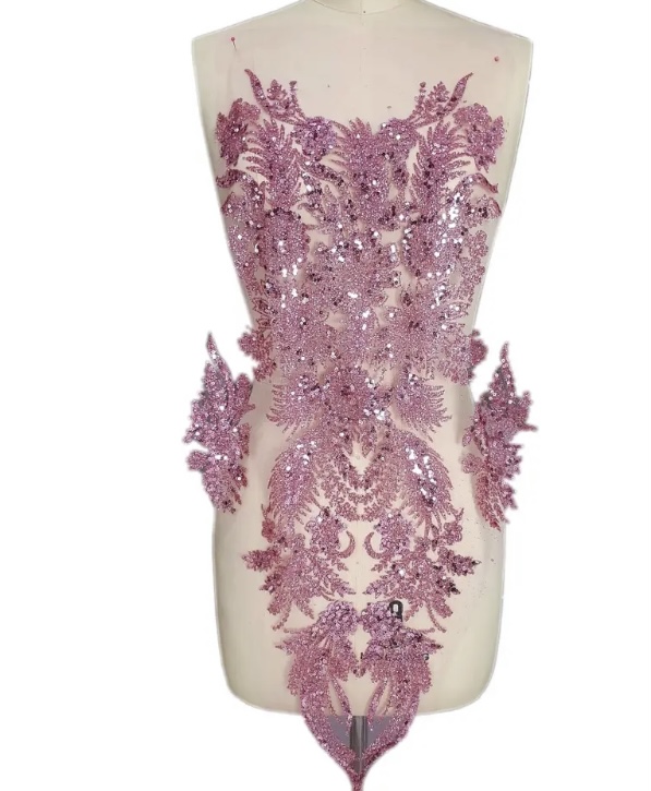 Large Sequin Sew-On Patch - Pink