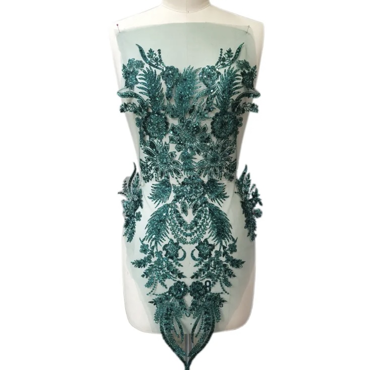 Large Sequin Sew-On Patch - Green