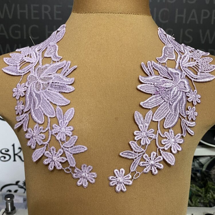 Lilac Floral Appliqué