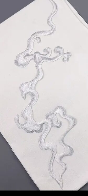 River Adhesive Backed Appliqué - Light Grey