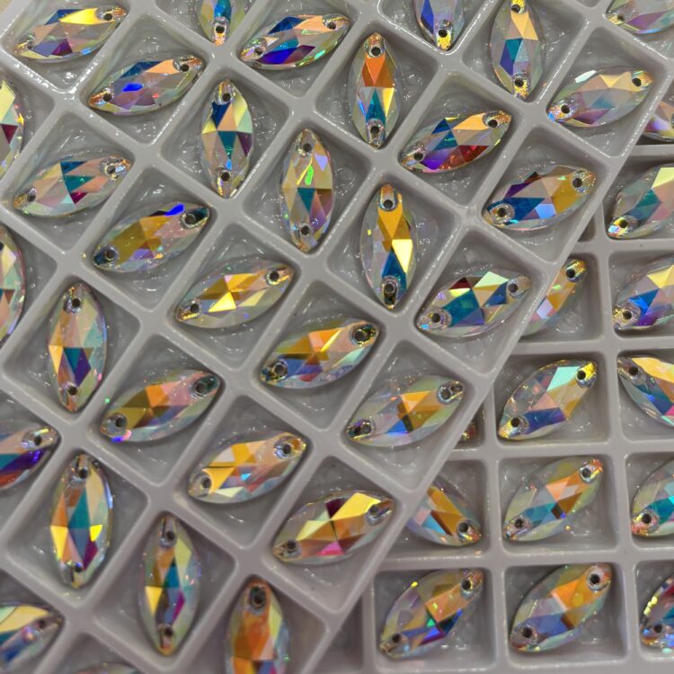 Navette Flat Backs Non-Hotfix - Crystal AB