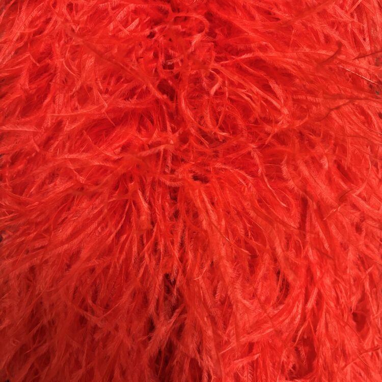 Ostrich Boa (5ply, 15/18cm) - Red, 1m