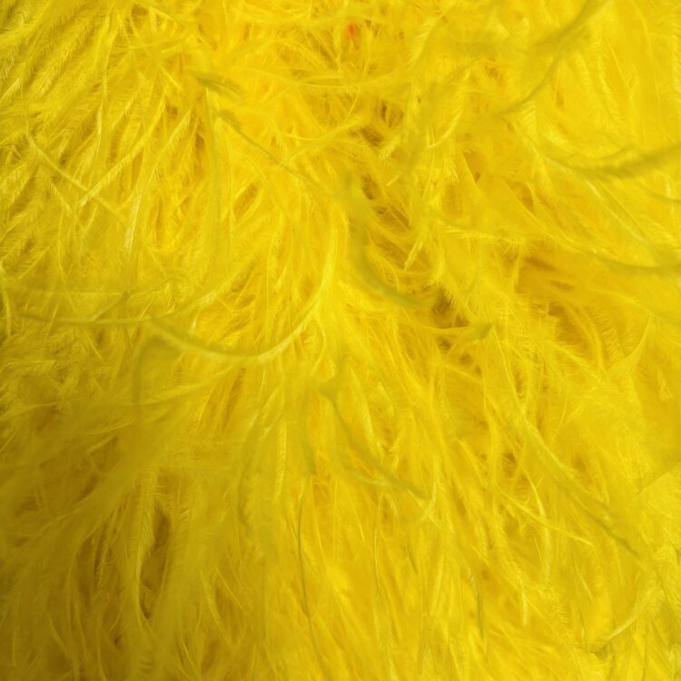 Ostrich Boa 5ply 15/18cm - Yellow, 1m