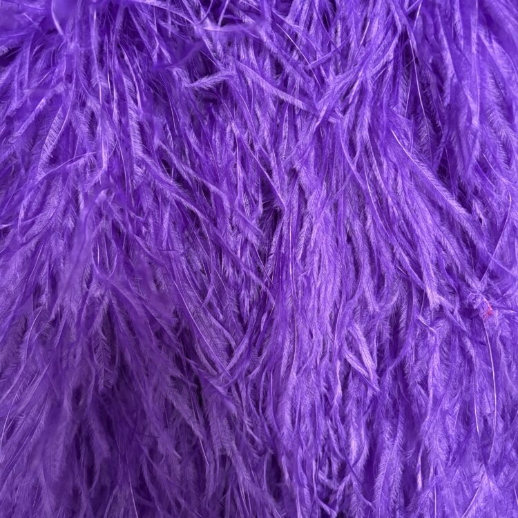 Ostrich Boa 5ply 15/18cm - Cadbury Purple, 1m