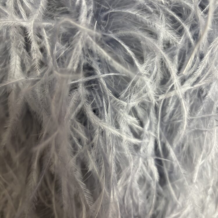 Ostrich Boa (5ply, 15/18cm) - Silver Grey, 1m