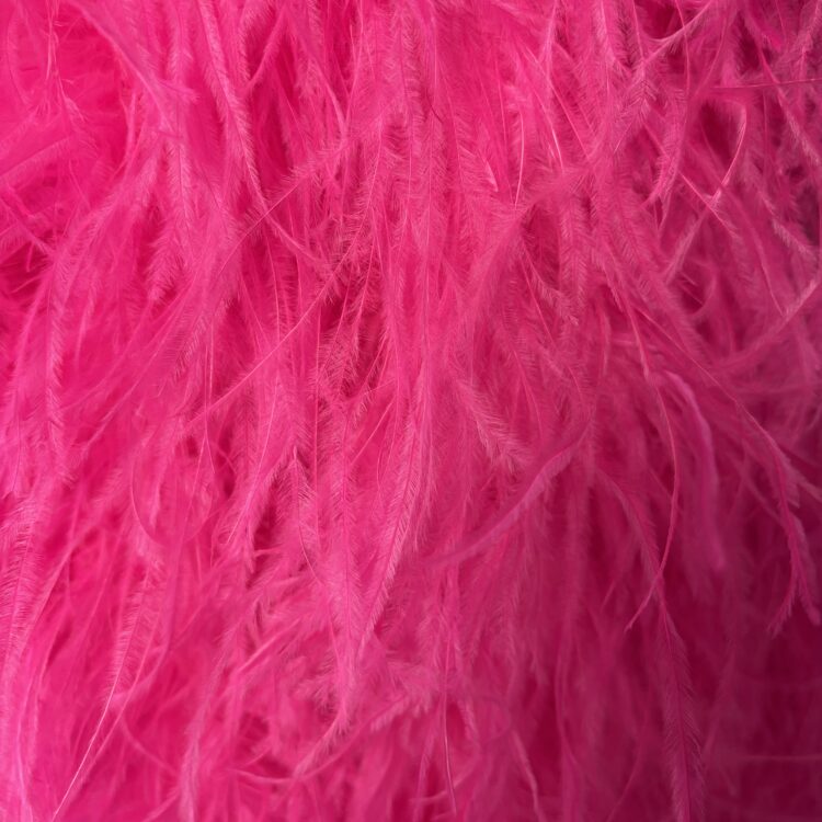 Ostrich Boa (5ply, 15/18cm) - Bright Pink, 1m