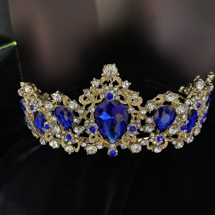 Crystal Rhinestone Sapphire Tiara (Adult)
