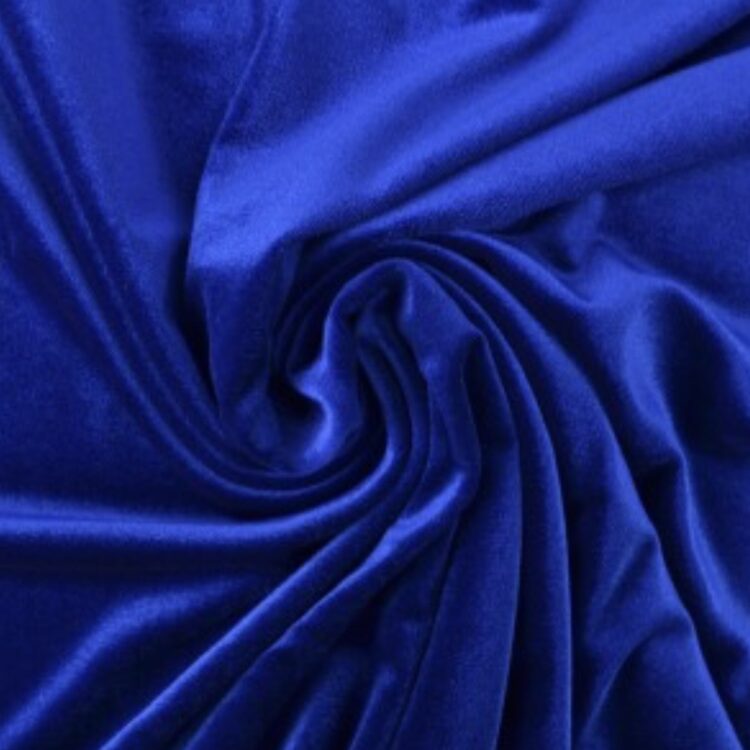 Spandex Velvet - 4 way stretch - royal blue