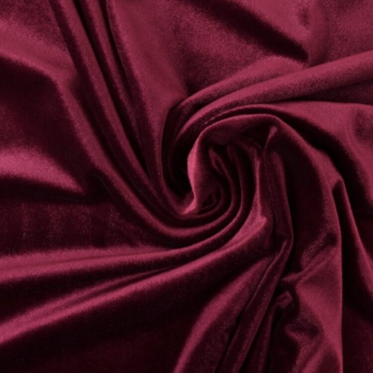Spandex Velvet 4-Way Stretch Fabric - Claret