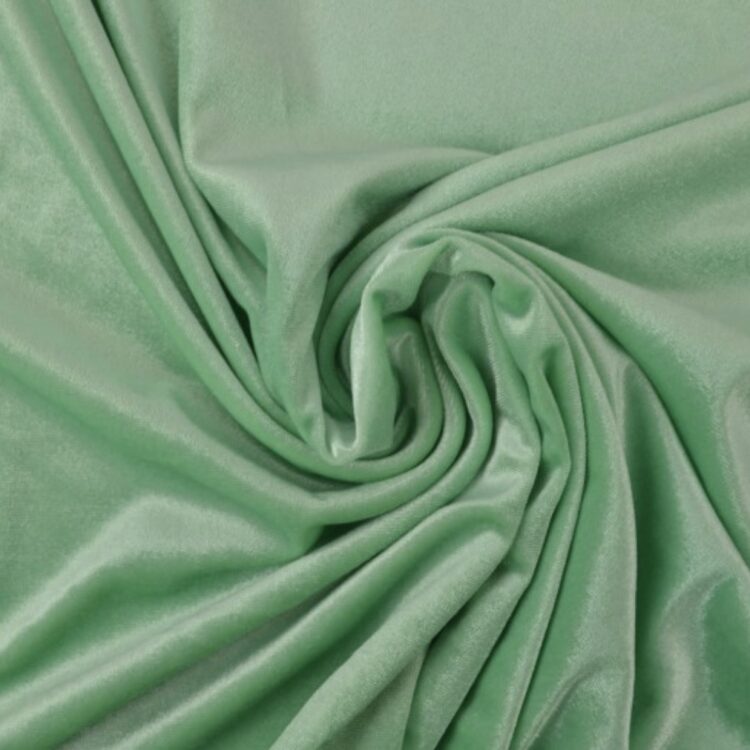 Spandex Velvet 4-Way Stretch Fabric - Mint