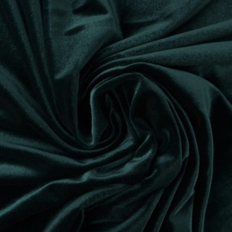 Spandex Velvet 4-Way Stretch Fabric - Bottle Green