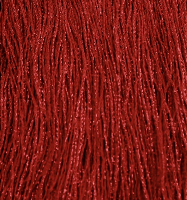 Stretch Metallic Fringing (30cm) - Metallic Red with silver sparkle
