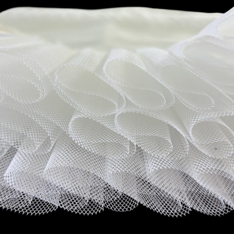 3 Meter wide Stiff Italian net  (contains formaldehyde)- white - 60 Denier