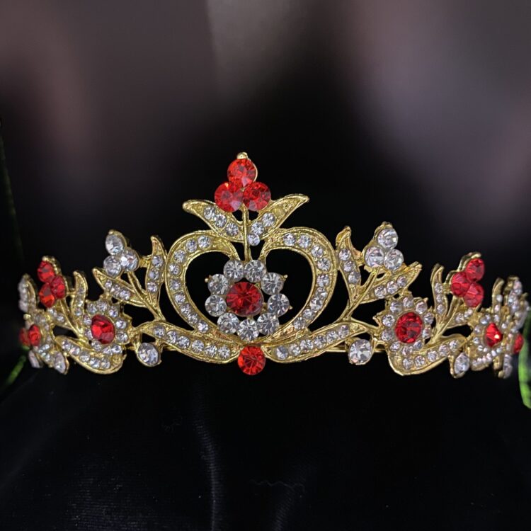 Red and Clear Crystal Rhinestone Tiara - Child