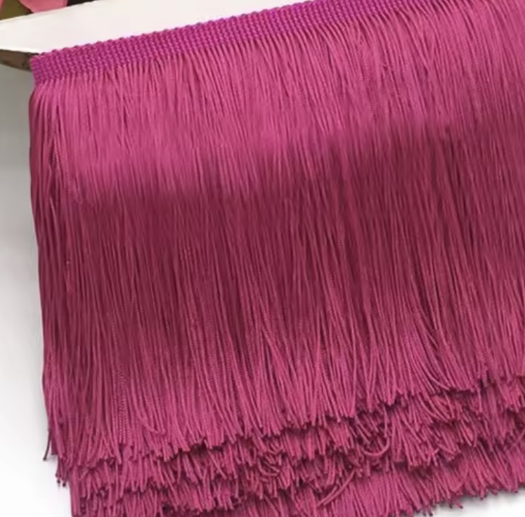 Stretch Fringing 30cm - Mulberry