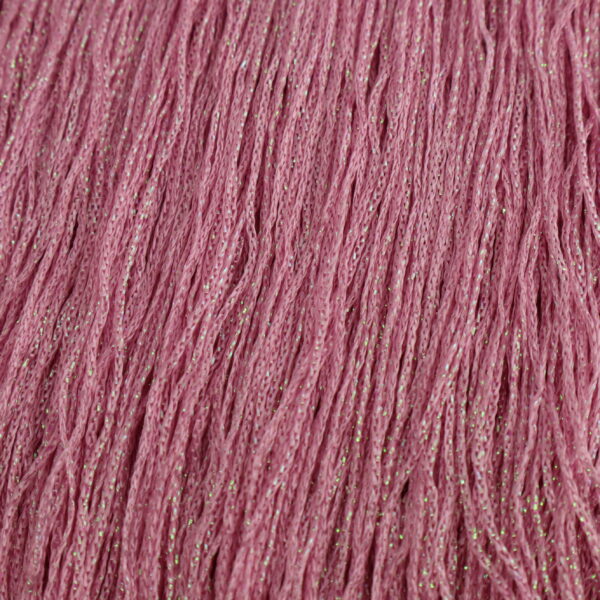 Stretch Metallic Fringing (30cm) -  Quartz Pink silver shimmer