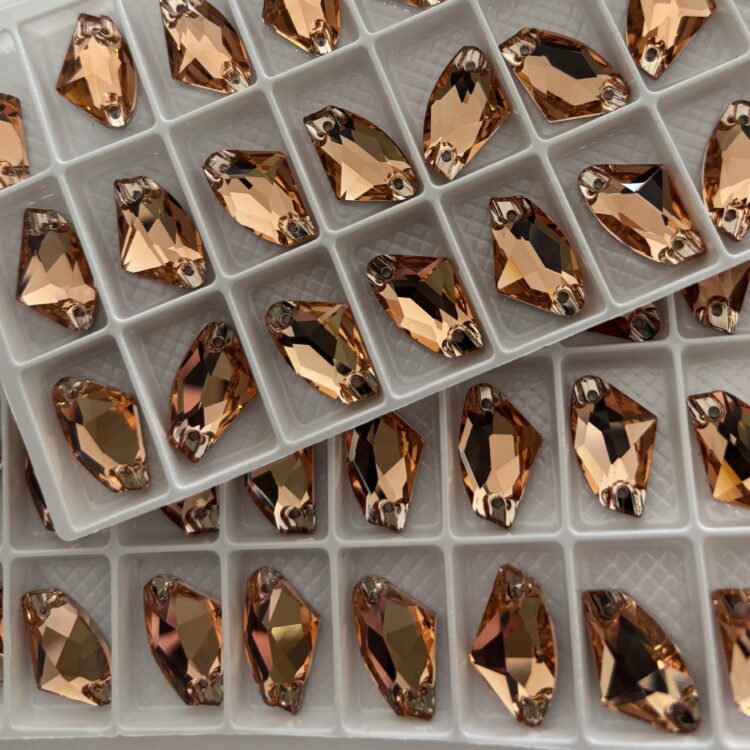 galactic Flat Backs, Non- Hotfix Sew on Peach Fizz (new)