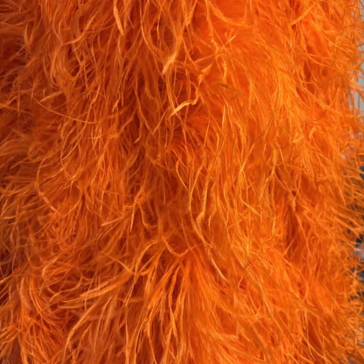 Ostrich Boa 5ply 15/18cm - Orange, 1m