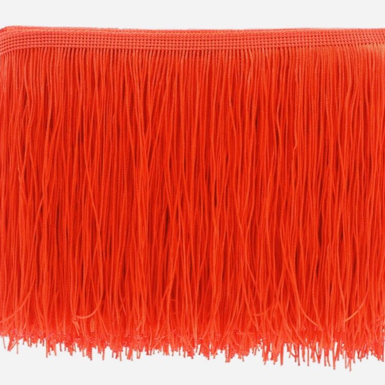 Stretch fringing 30cm - Flo Orange