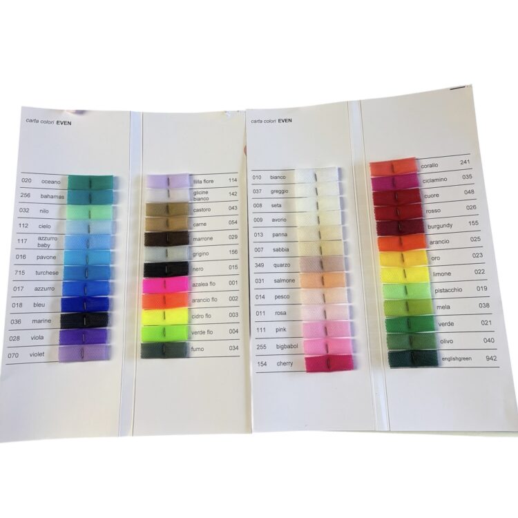 Italian net colour sample card