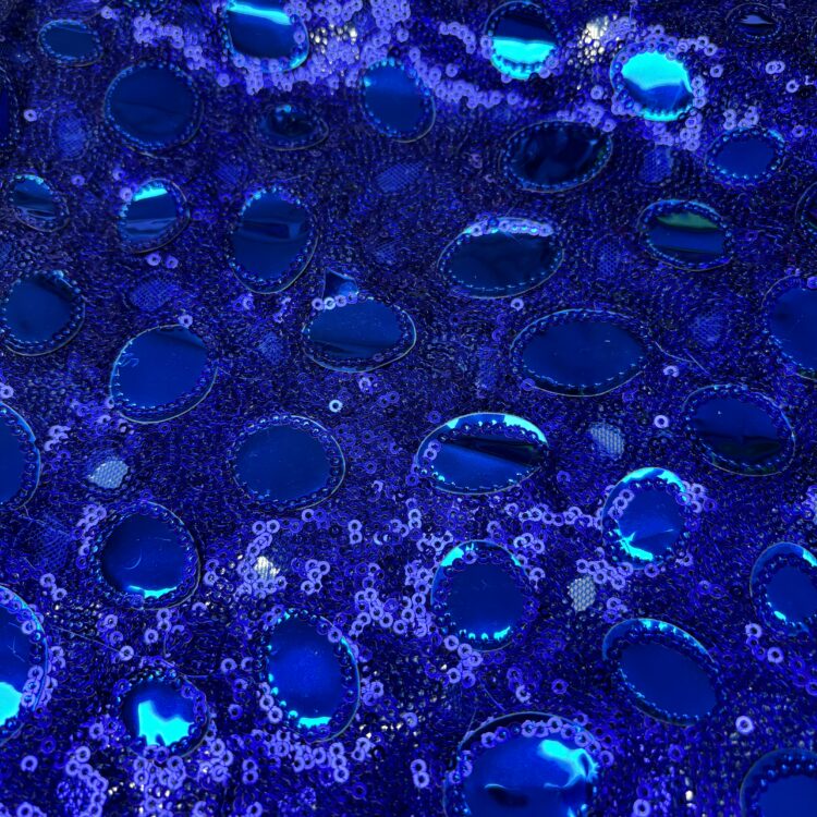 Blue sequin fabric