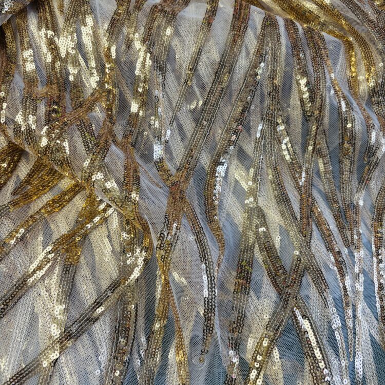 Gold sequin fabric