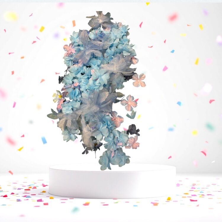 Flowers mix of Blues - 50 pieces