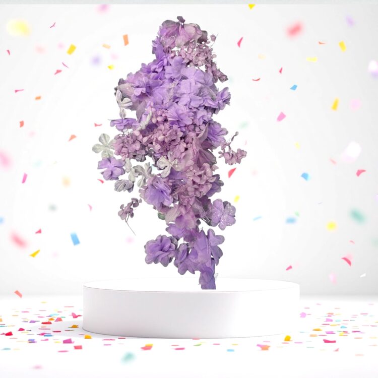 Flowers mix of purple/ lilac - 50 pieces