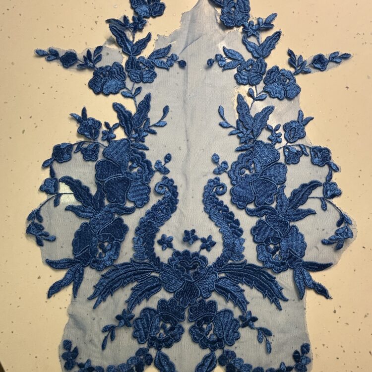 blue applique patch 19" x 12"