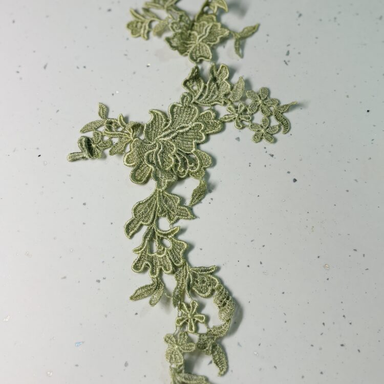 sage green applique patch sold as a single