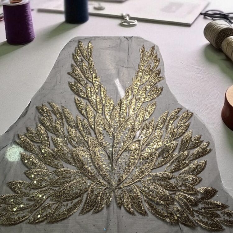 extra large golden sequin patch -19.5" x 24"