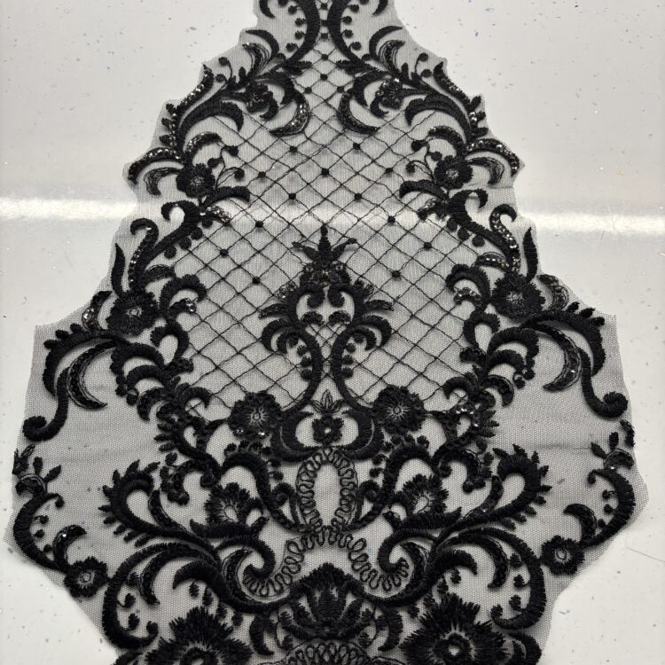 Large Black Applique patch - 20.5" x 13"