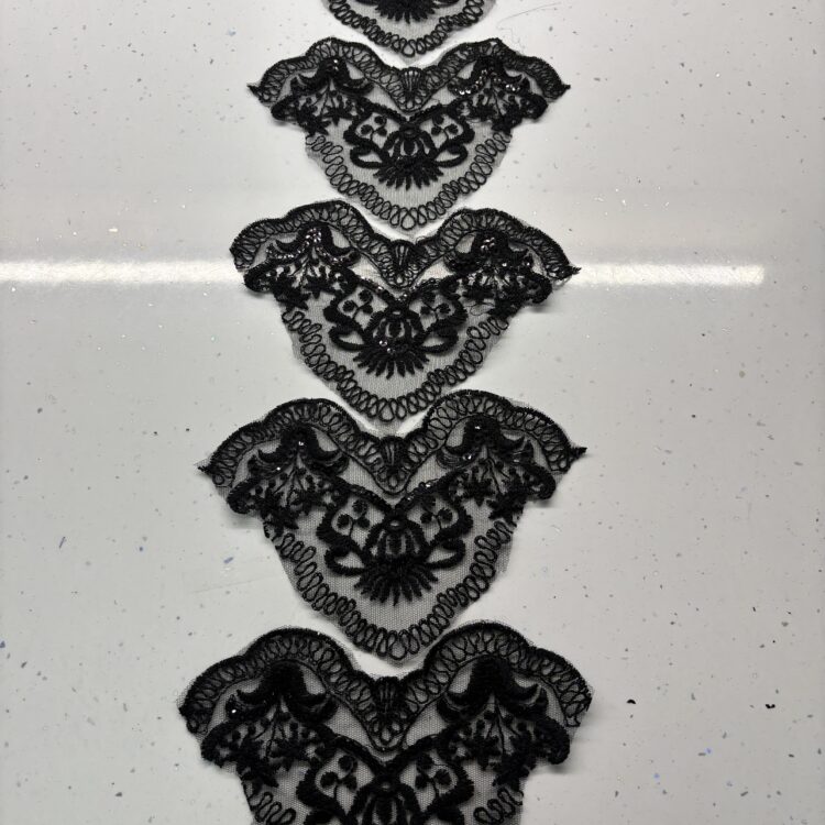 Small Black sequin patches - sold as a single