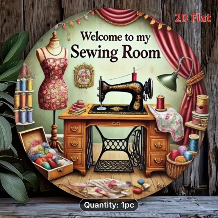 Sewing Room Decor - 8" x 8"