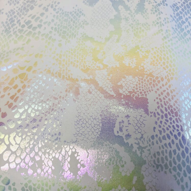 White Iridescent 4 way Stretch Lycra