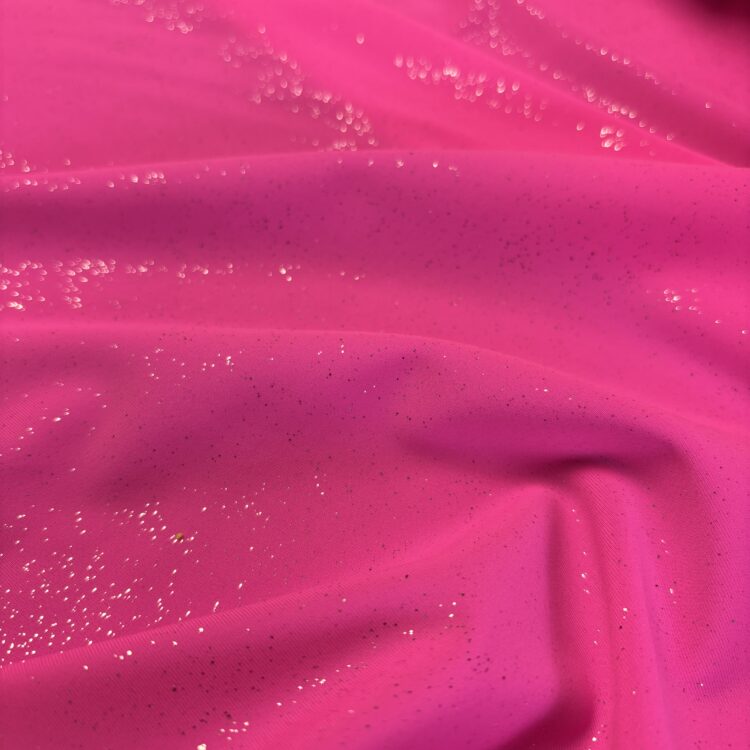 Pink Speciality Glitter 4 way Stretch Lycra