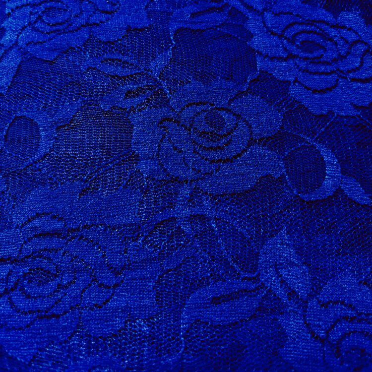 Stretch Lace Fabric - Electric blue