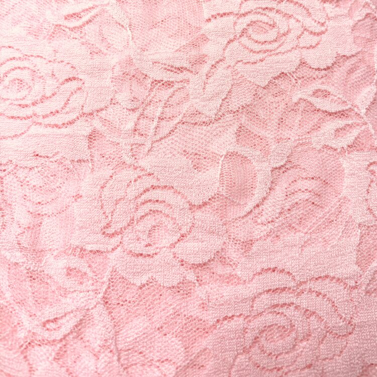 Stretch Lace Fabric - Baby Pink