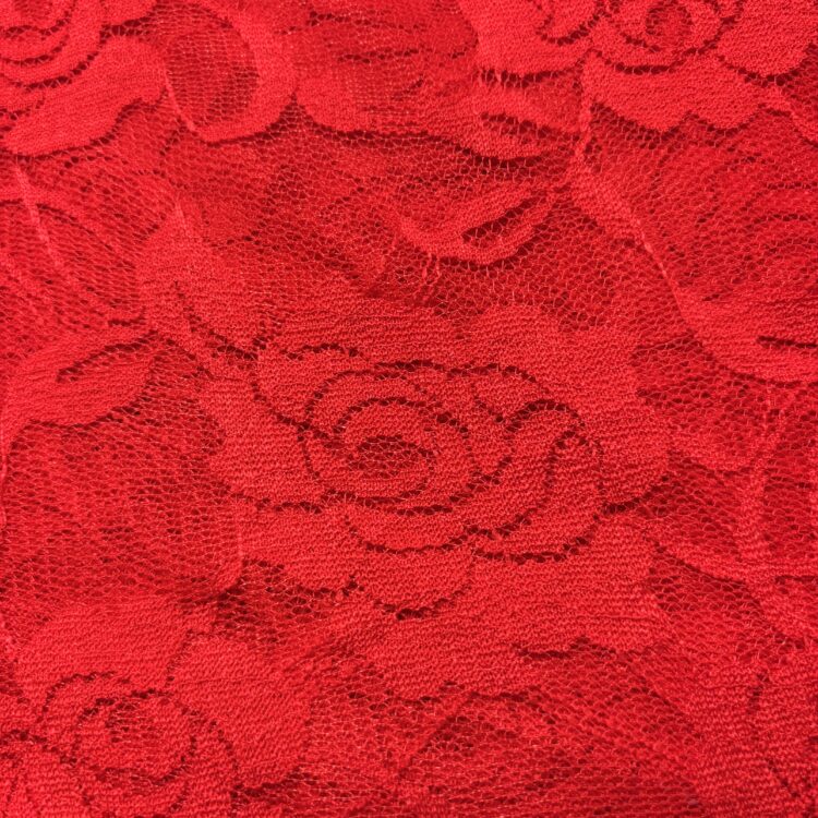 Stretch Lace Fabric - Red