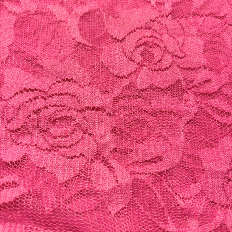 Stretch Lace Fabric -  Pink