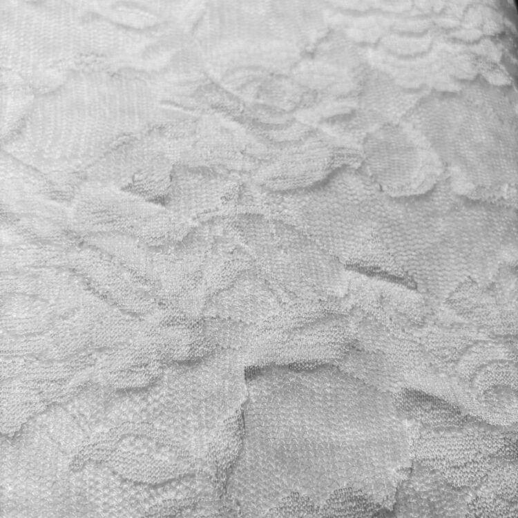 Stretch Lace Fabric - white