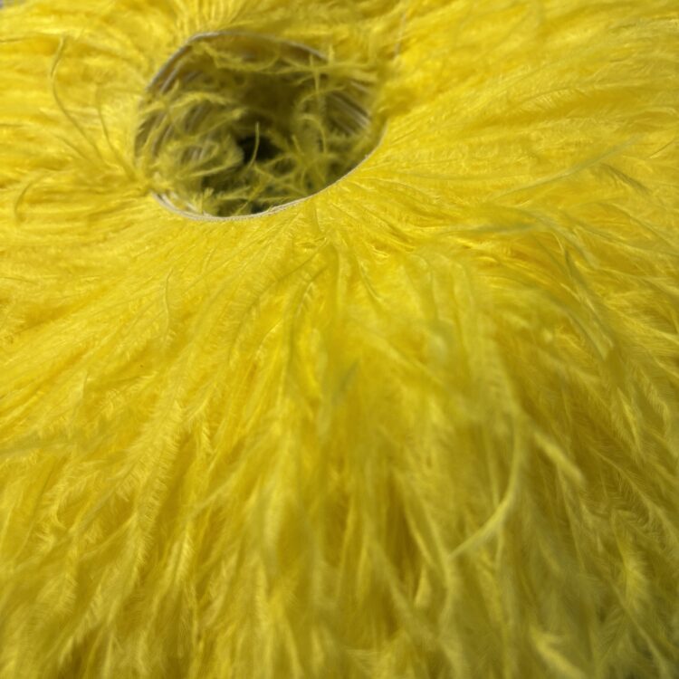 Corded Ostrich 3ply (10/15 cm) - Yellow -1m