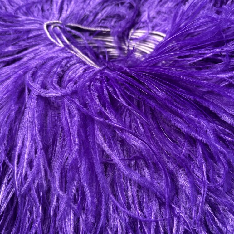 Corded Ostrich 3ply (15/18cm) - Purple 1m